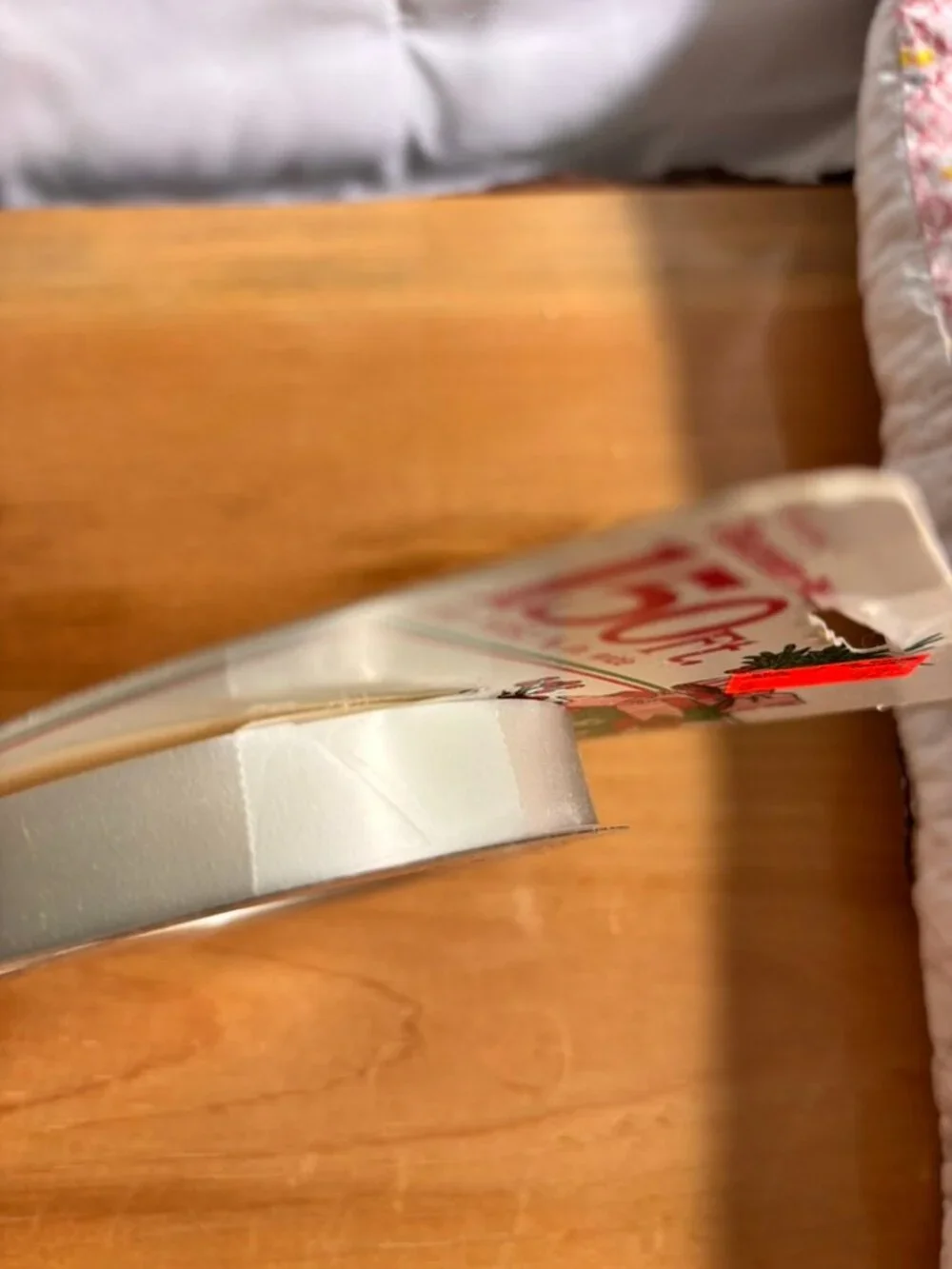 Vintage Berwick Industries 150-foot white decorator ribbon dispenser pack.
